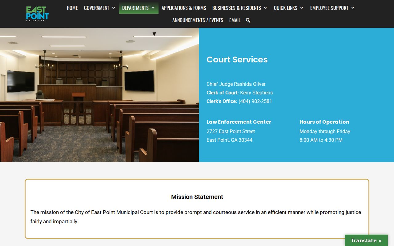 East Point people search Municipal Court records instructions